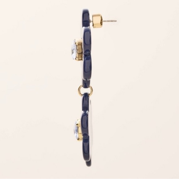 Kate Spade Navy Floral Earrings NIB - Picture 4 of 5